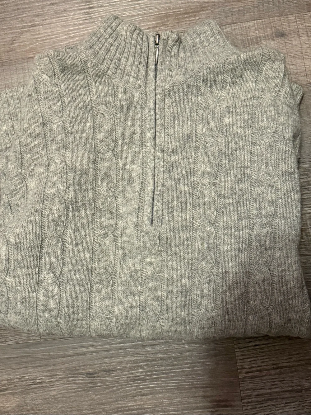 Brooks Brothers Men's Cable-Knit Half-Zip Sweater - Heather Gray
